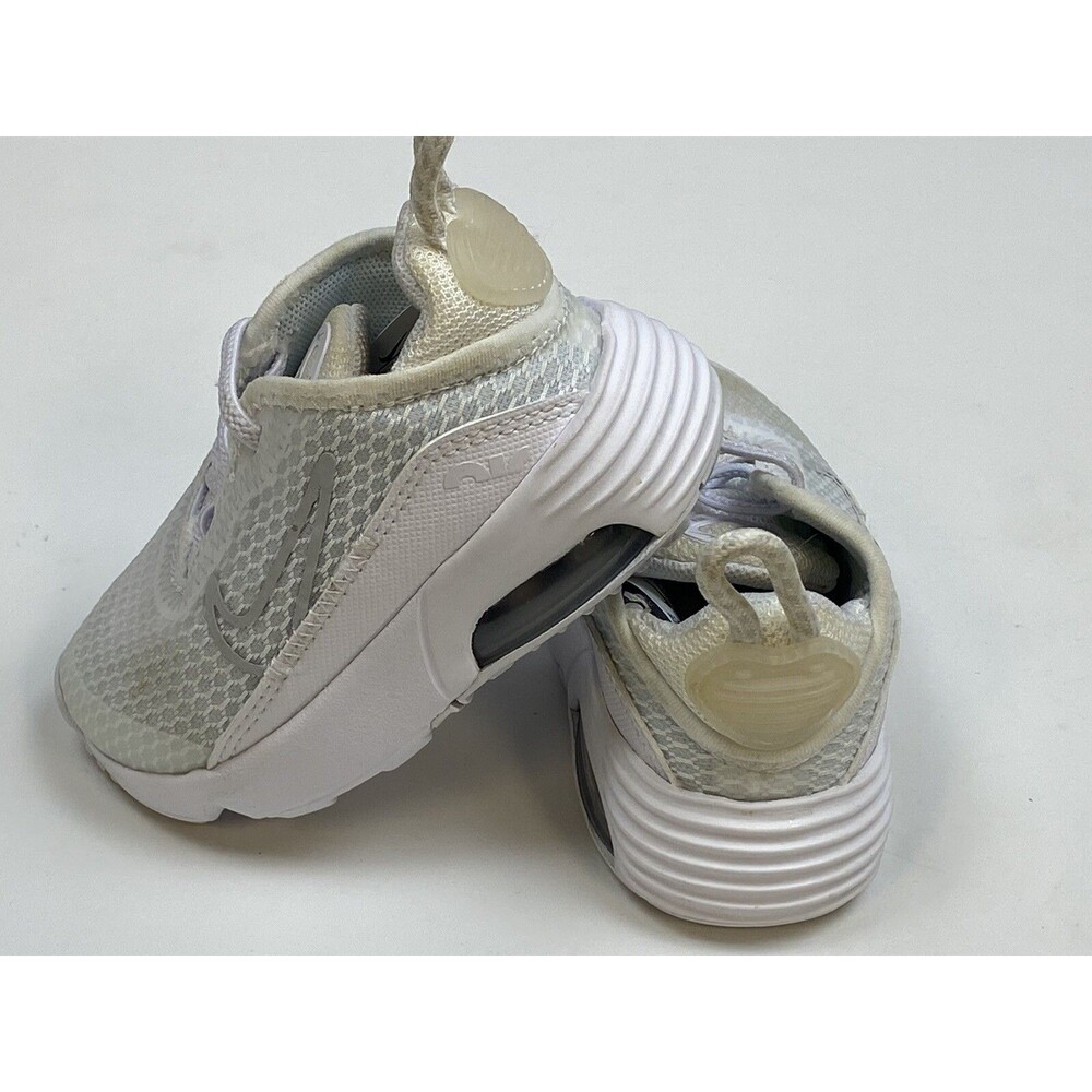 Nike Air Max 2090 TD Athletic Shoes Sneakers 4C Toddler CU2092-100 White Grey